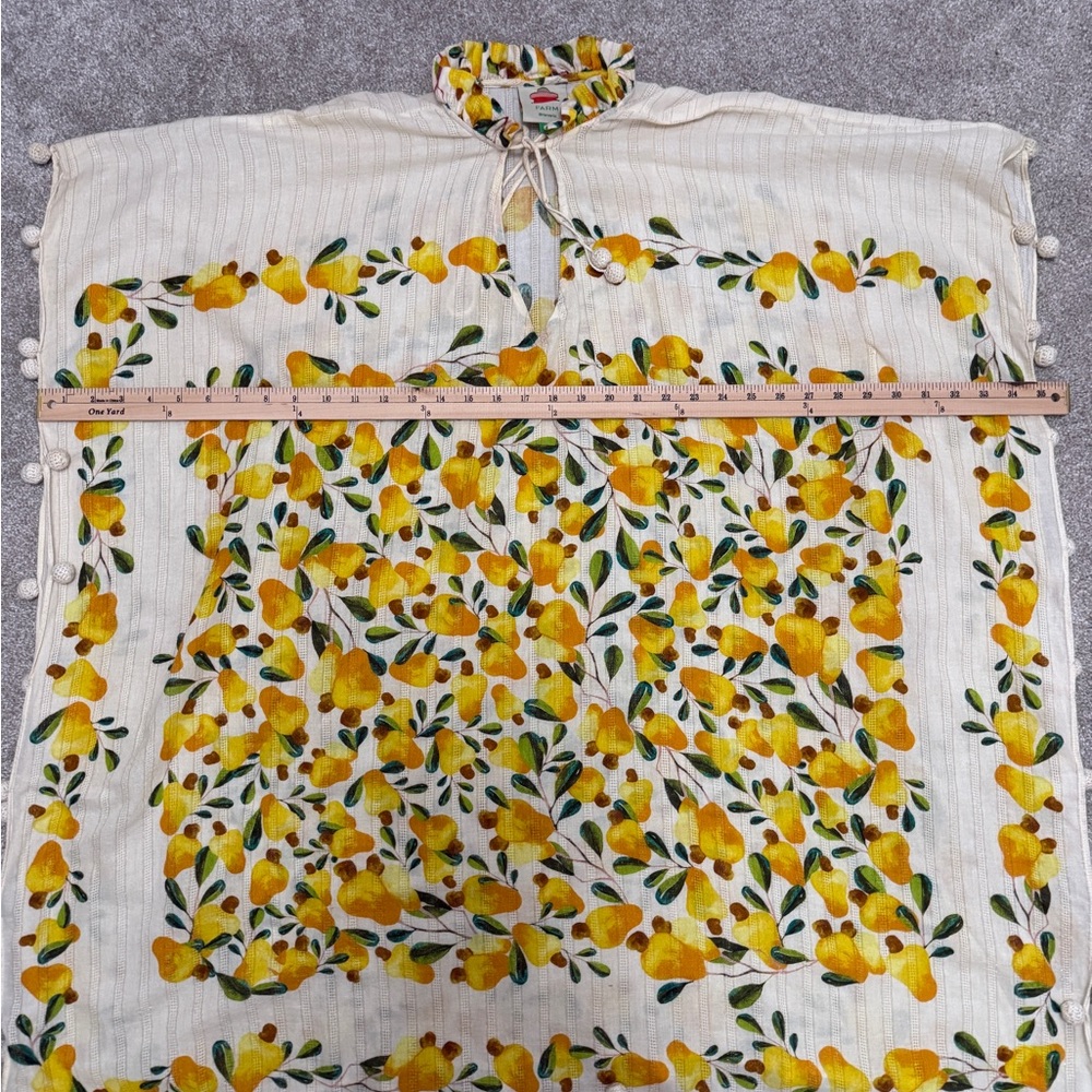 Farm Rio - OFF-WHITE CASHEW SCARF COVERUP DRESS - size Small - EUC - Picture 9 of 16